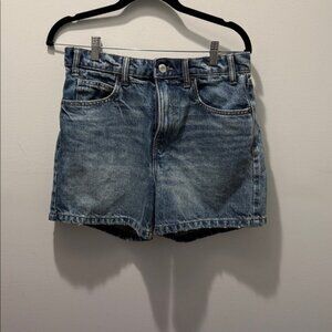 Zara Indigo Denim high rise shorts